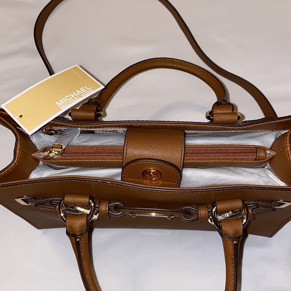Michael Kors Hamilton Brown Satchel Purse NWT $298 - Picture 8 of 12